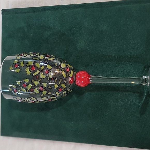 3 MoMo Panache Crystal Wine Glasses, Retired, Hand Painted - Picture 3 of 4